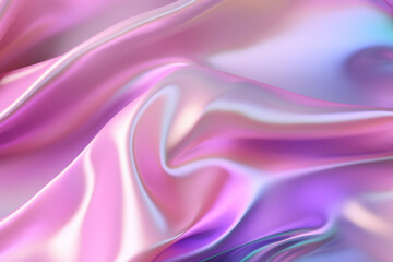 Obraz premium Processed collage of Iridescent fabric trendy cloth holographic texture. Background for banner