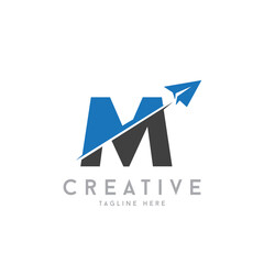 Letter M Air Travel Logo vector icon Design with plane graphic element, symbol, sign for travel agency logo design. airline logo illustration
