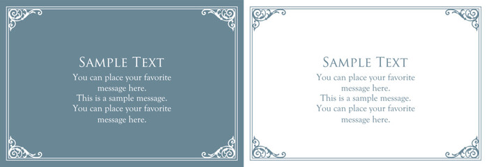 高級感のあるビンテージ調のフレームデザインセット