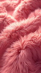Seamless Pink Fur Background.