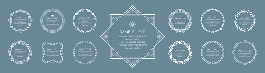 高級感のあるビンテージ調のフレームデザインセット