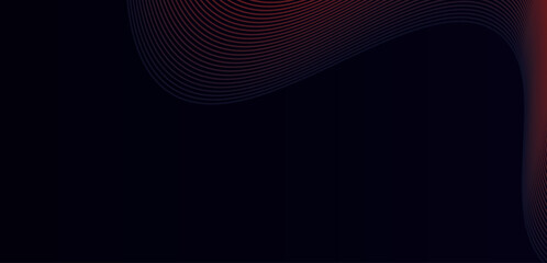 Abstract black background with waves. Thin line on isolated on white background in concept luxury.