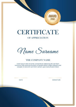 Modern certificate template with elegant design