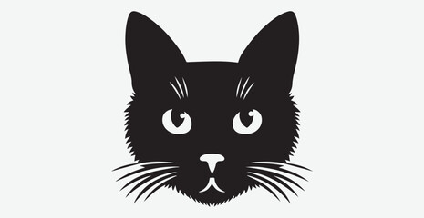 Cat silhouette isolated vector head tail full elegant new best cute sit design illustration animal pet collection full body head black and white download