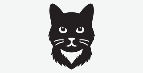 Cat silhouette isolated vector head tail full elegant new best cute sit design illustration animal pet collection full body head black and white download