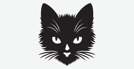 Cat silhouette isolated vector head tail full elegant new best cute sit design illustration animal pet collection full body head black and white download