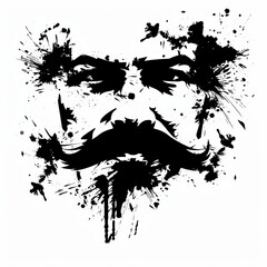 Mustaches icon, hipster sign, Fathers day symbol, barber logo, human whisker, vintage moustache emblem