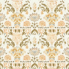 Obraz premium Blue, Green, and Pink Flower Grid Design