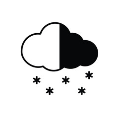Snow Cloud vector icon