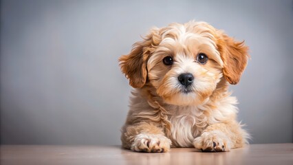 Cute fluffy puppy dog looking playful and happy, adorable, pet, canine, fur, adorable, playful, happy, domestic animal, mammal