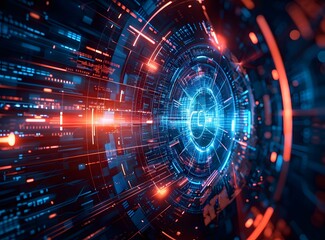 Obraz premium futuristic technology background