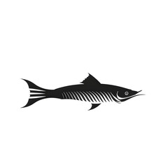 Obraz premium illustration logo of minimalist outline of a arowana