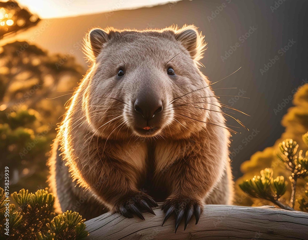 Wall mural wombat Animals