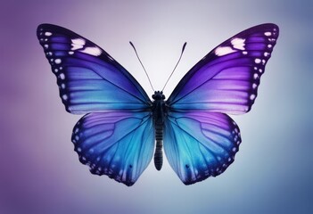 Obraz premium butterfly gradient purple background transparent olated white blue color