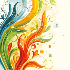 Abstract Floral Design with Bright Colors