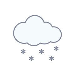 Snow Cloud vector icon