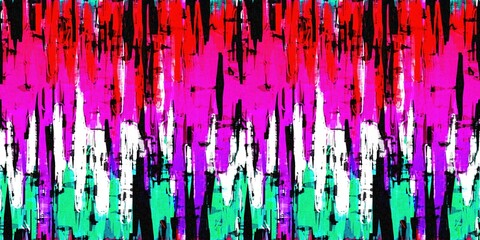 Fun dripping paint effect digital banner pattern with whimsical ink splodge graphic design. Playful summer party fun border ribbon backdrop to wall and paper artwork in repeat edge trim.