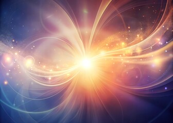 Obraz premium bright light source radiating beams swirling patterns hues wallpaper background
