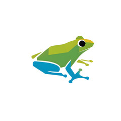 Obraz premium illustration logo of minimalist outline of a frog