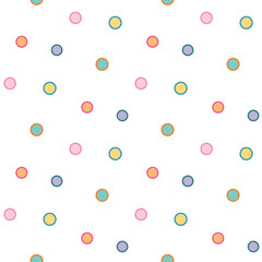 Seamless Pattern with Dot Design on White Background