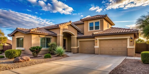 Residential house in a quiet southwest Arizona neighborhood, southwest, Arizona, neighborhood, residential, house, home