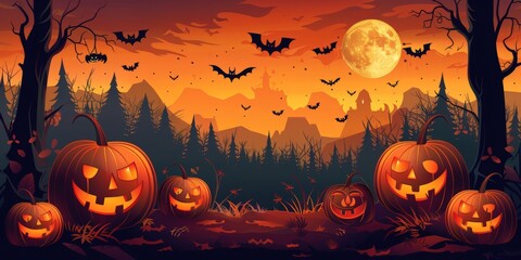 Halloween Night in the Haunted Forest