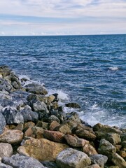 rocks and sea