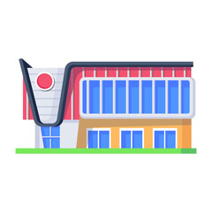 mall, mart, plaza, supermarket, superstore, building, architecture, property, isometric, icon, vector

