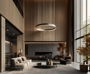 modern hi end interior living room