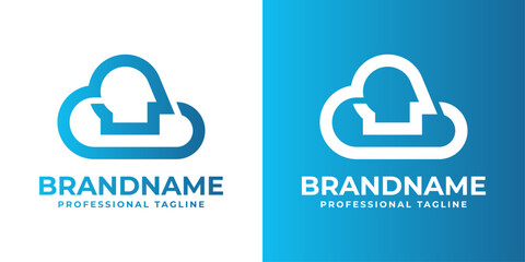Fototapeta premium Human Cloud Logo, Perfect for Workforce Management Platforms