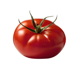 Fresh red tomato isolated on transparent background, fresh vegetable 