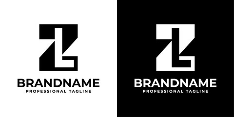 Letters ZL Monogram Logo, suitable for any business ZL or LZ initials