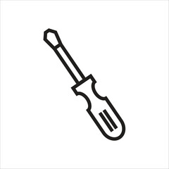 screwdriver vector icon line template