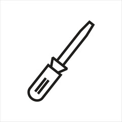 screwdriver vector icon line template