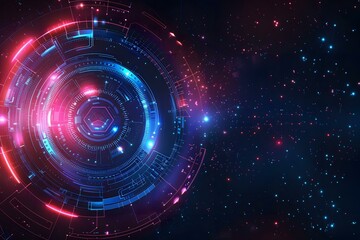 Obraz premium futuristic technology abstract background