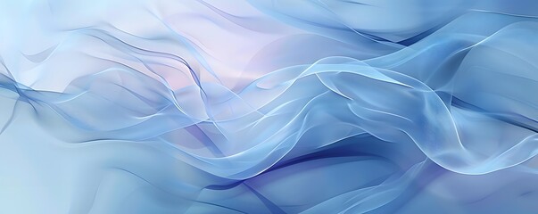 Obraz premium Abstract light blue background with elegant flowing waves and lines