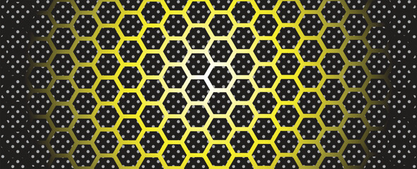 hexagon pattern. Seamless background. Abstract honeycomb background in grey color. Vector illustration