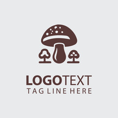 Mushroom Logo Vector Illustrations