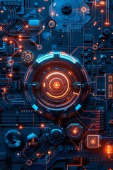 futuristic circuit board technology background