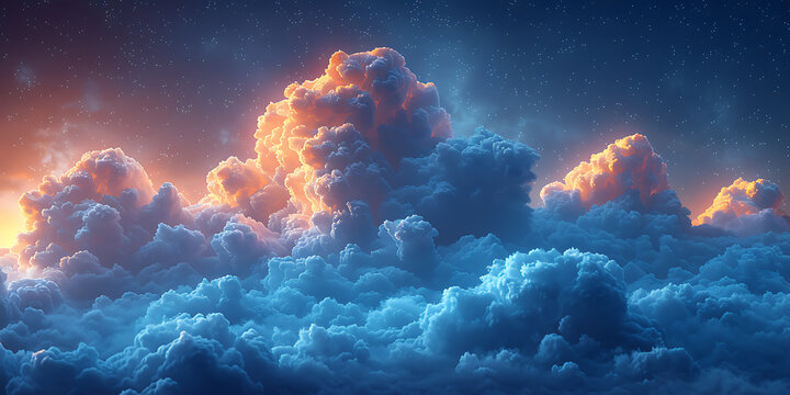 Stylized Cloud Computing Landscape: Empty Canvas
