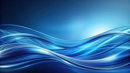 Fototapeta premium Abstract background with elegant blue waves , water, ocean, ripple, flow, movement, tranquility, background, design, texture, curve