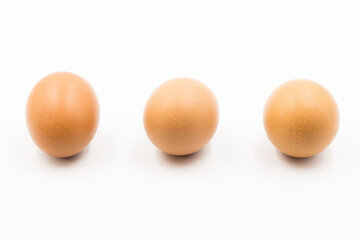Chicken eggs on white background,  egg isolated on the white background, Close-up view of raw chicken eggs, chicken egg isolated on white background, Raw eggs on white background