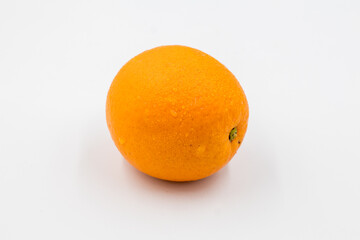 Fresh orange fruit isolate on white background, ripe orange isolated on white background
