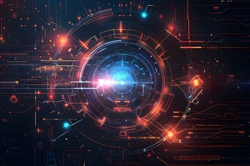 Obraz premium Futuristic Technology Background