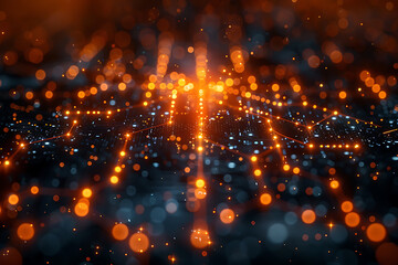 Fototapeta premium Quantum Computing Principles: Futuristic Illustration