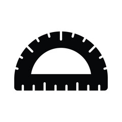 A precise and creative protractor icon, suitable for measuring angles and geometric functions