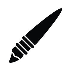 Handcrafted modern flat vector of paint brush, customizable icon