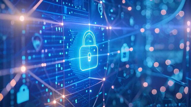 A padlock icon displayed on a digital background, representing online security and privacy, Explore the ethical considerations of patient privacy and data security within a healthcare network