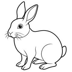 Obraz premium Solid black outline Silhouette baby happy cat vector Illustration: Adorable Feline Design