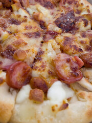 Pizza in a cardboard box